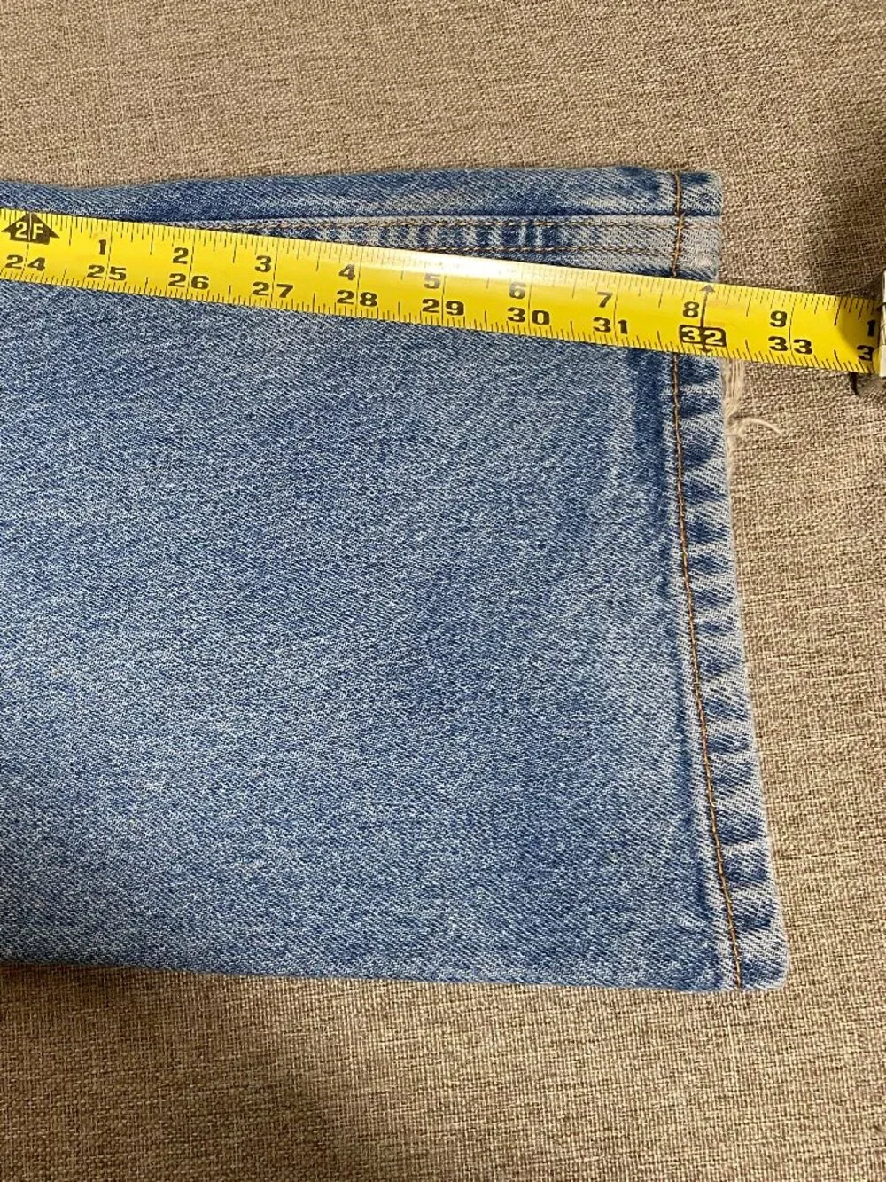 Vintage Levi's 517 Bootcut Denim Jeans Men's 36 x 32 Mid Rise Blue Distressed - Picture 10 of 15